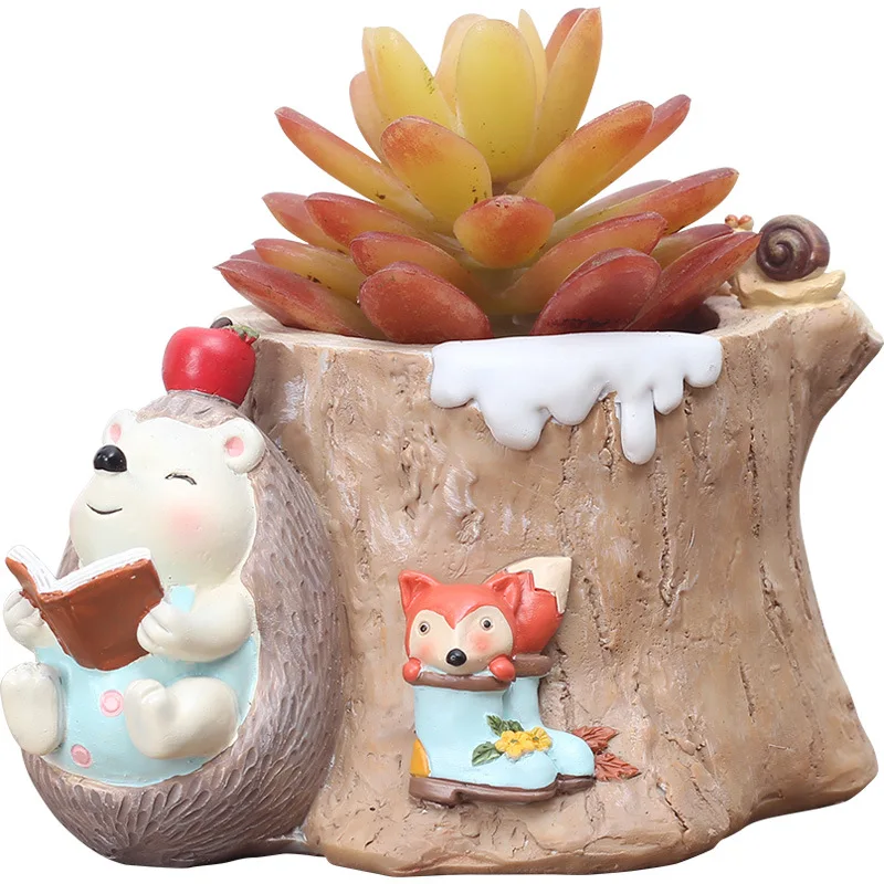 TECHOME Resin Succulent Pot Creative Cute Zakka Office Garden Pots Cartoon Forest Indoor Pot Hedgehog Life Flower Pots
TECHOME Resin Succulent Pot Creative Cute Zakka Office Garden Pots Cartoon Forest Indoor Pot Hedgehog Life Flower Pots