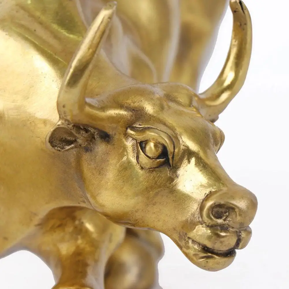 Golden Brass Bull Wall Street Bull OX Figurine Sculpture Charging Stock Market Cattle Statue Home Office Decoration Gift
Golden Brass Bull Wall Street Bull OX Figurine Sculpture Charging Stock Market Cattle Statue Home Office Decoration Gift