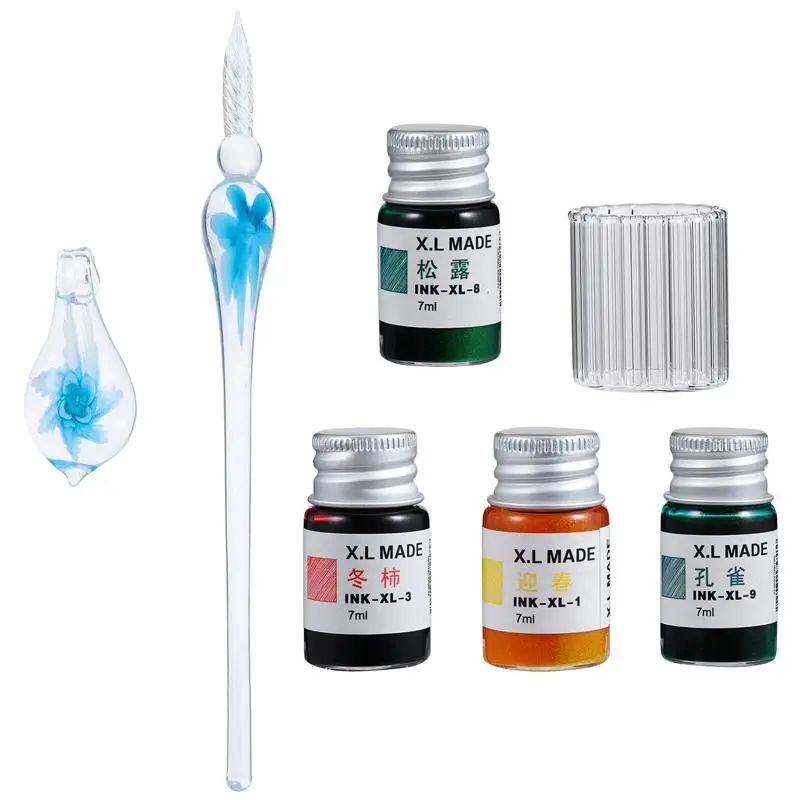 1 Set Glass Dip Pen Ink Calligraphy Pens Set for Beginners Delicate Pen Gift
1 Set Glass Dip Pen Ink Calligraphy Pens Set for Beginners Delicate Pen Gift