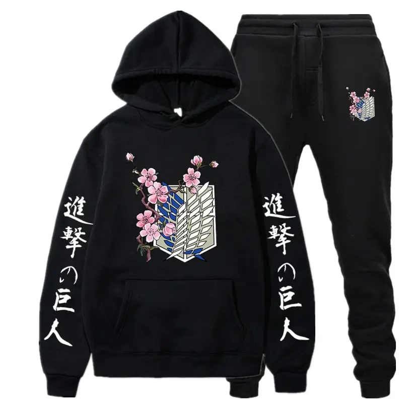 New 2 Pieces Set Attack On Titan Print Hoodie+Pants Tracksuit Men Women Sportswear Sweatshirt Streetwear Pullover Suit Sudaderas
New 2 Pieces Set Attack On Titan Print Hoodie+Pants Tracksuit Men Women Sportswear Sweatshirt Streetwear Pullover Suit Sudaderas