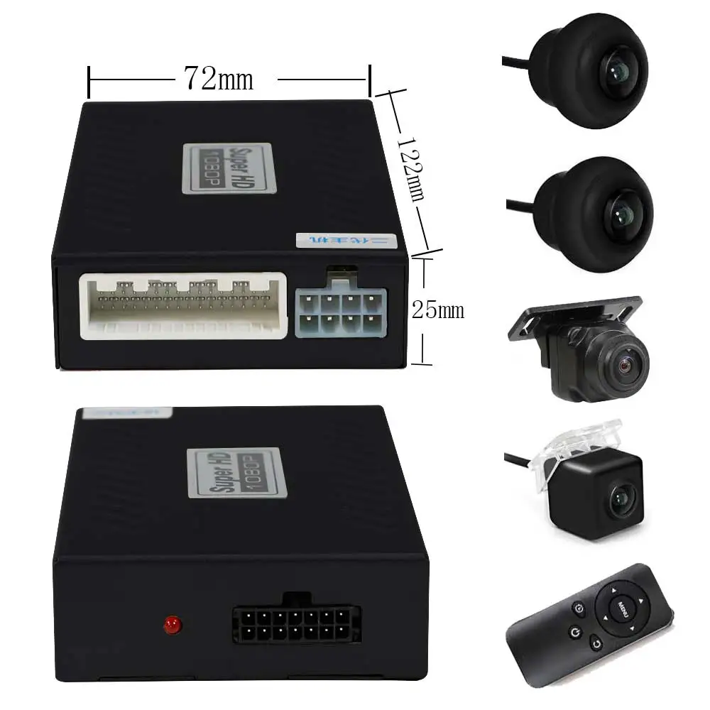 3D 1080P HD Car Camera Surround View 360 Degree DVR Panoramic View Night Vision Bird View Front Rear View Left Right Side Camera
3D 1080P HD Car Camera Surround View 360 Degree DVR Panoramic View Night Vision Bird View Front Rear View Left Right Side Camera