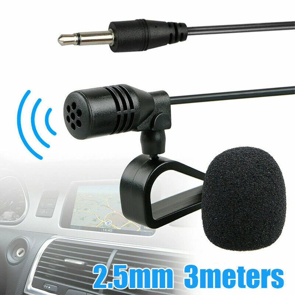 

2.5mm Car Microphone Jack AVIC AVH DEH MVH SPH Vehicle Head Unit Stereo Audio GPS DVD Mic Assembly for Pioneer