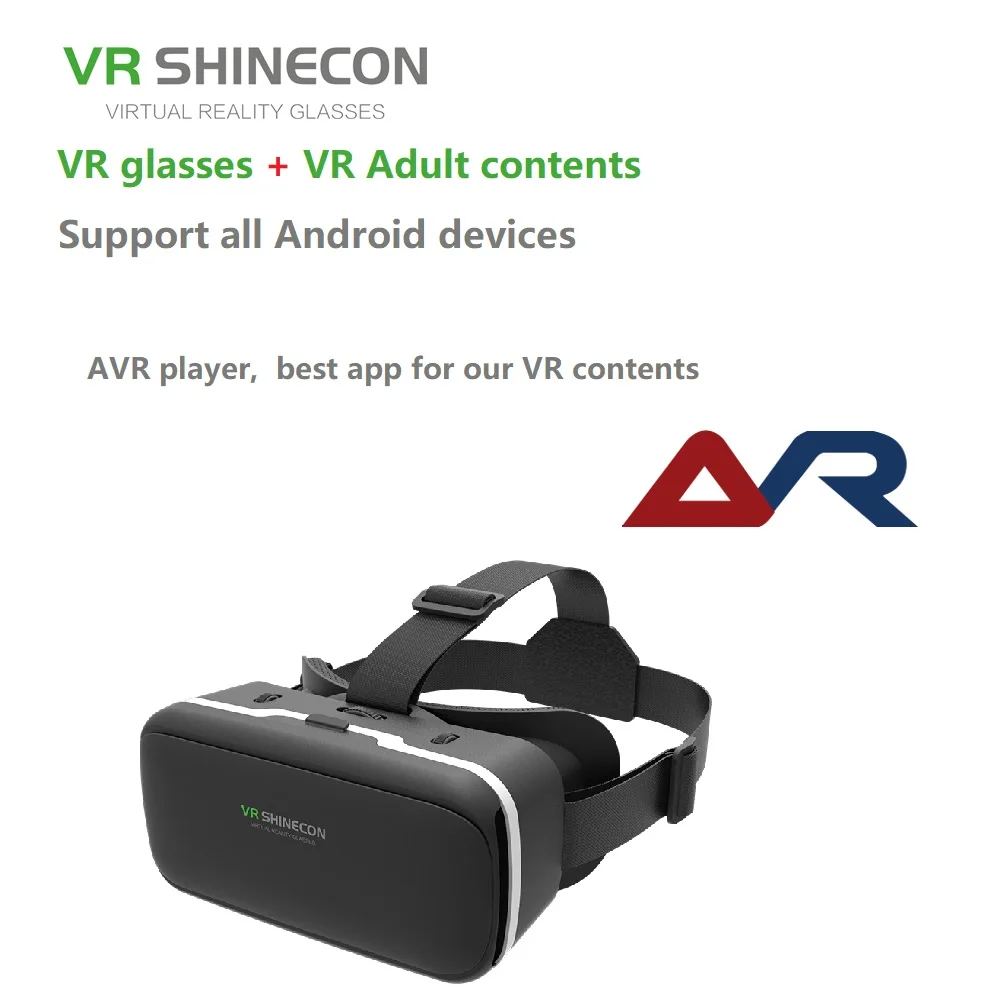 VR SHINECON BOX 3D очки Виртуальная реальность гарнитура для Google cardboard смартфона с одним