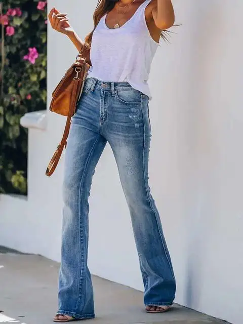 2021 New Women's Fashion Casual Daily All-match Show Thin High Waist Hip Elastic Classic Trend Timeless Flared Jeans KZ003
2021 New Women's Fashion Casual Daily All-match Show Thin High Waist Hip Elastic Classic Trend Timeless Flared Jeans KZ003