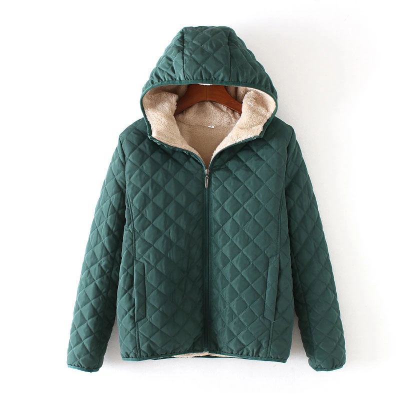 New Women's Winter Plush Lining Hoodied Coats Cotton Padded Jackets Short Slim Office Lady Outwears Casual Red Plaid Warm Parka
New Women's Winter Plush Lining Hoodied Coats Cotton Padded Jackets Short Slim Office Lady Outwears Casual Red Plaid Warm Parka