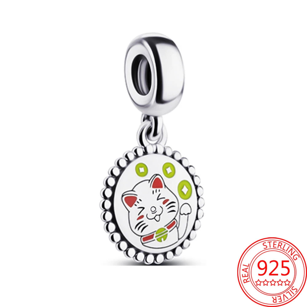 New 2021 S925 Sterling Silver Enamel Lucky Cat Round Pendant Fit Pandora Bracelet To Welcome The Charm Of Good Luck
New 2021 S925 Sterling Silver Enamel Lucky Cat Round Pendant Fit Pandora Bracelet To Welcome The Charm Of Good Luck