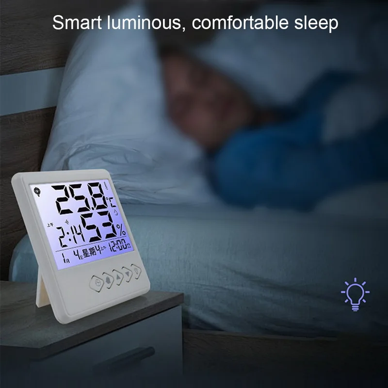 LED Digital Hygrometer Thermometer Indoor Temperature Humidity Gauge for Office Home
LED Digital Hygrometer Thermometer Indoor Temperature Humidity Gauge for Office Home