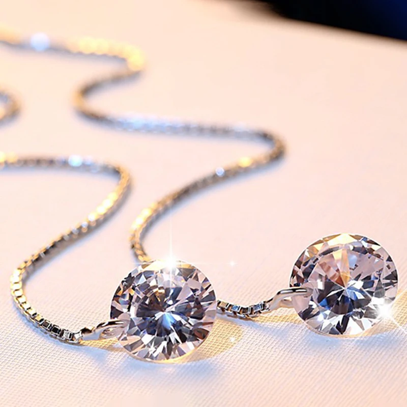 Серьги-подвески женские из серебра 925 пробы, с кристаллами 
Серьги-подвески женские из серебра 925 пробы, с кристаллами