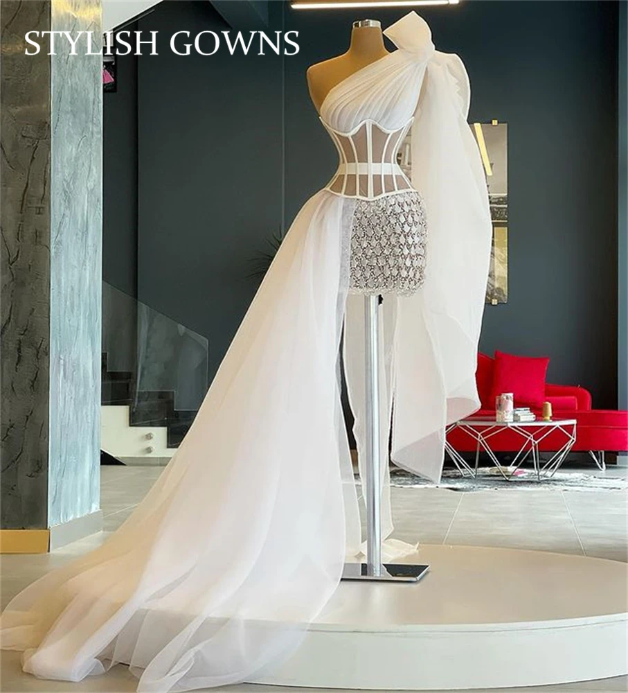 Sexy White One Shoulder Short Mermaid Prom Dresses Ruffles Pleats 2021 Mini Cocktail Homecoming Dress
Sexy White One Shoulder Short Mermaid Prom Dresses Ruffles Pleats 2021 Mini Cocktail Homecoming Dress