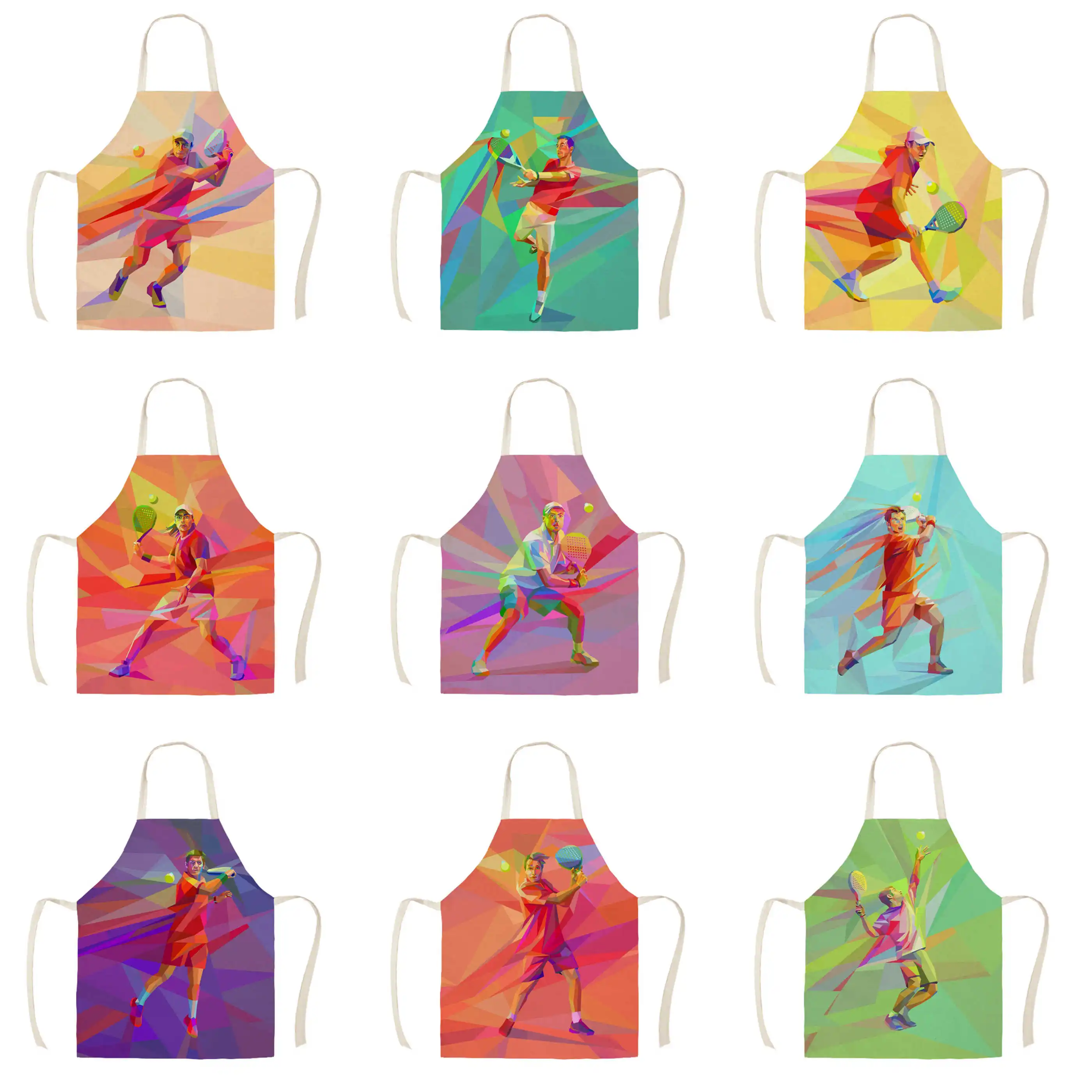 Oil painting tennis player apron adult kids kitchen linen printing household cleaning ladies household cooking antifouling apron
Oil painting tennis player apron adult kids kitchen linen printing household cleaning ladies household cooking antifouling apron