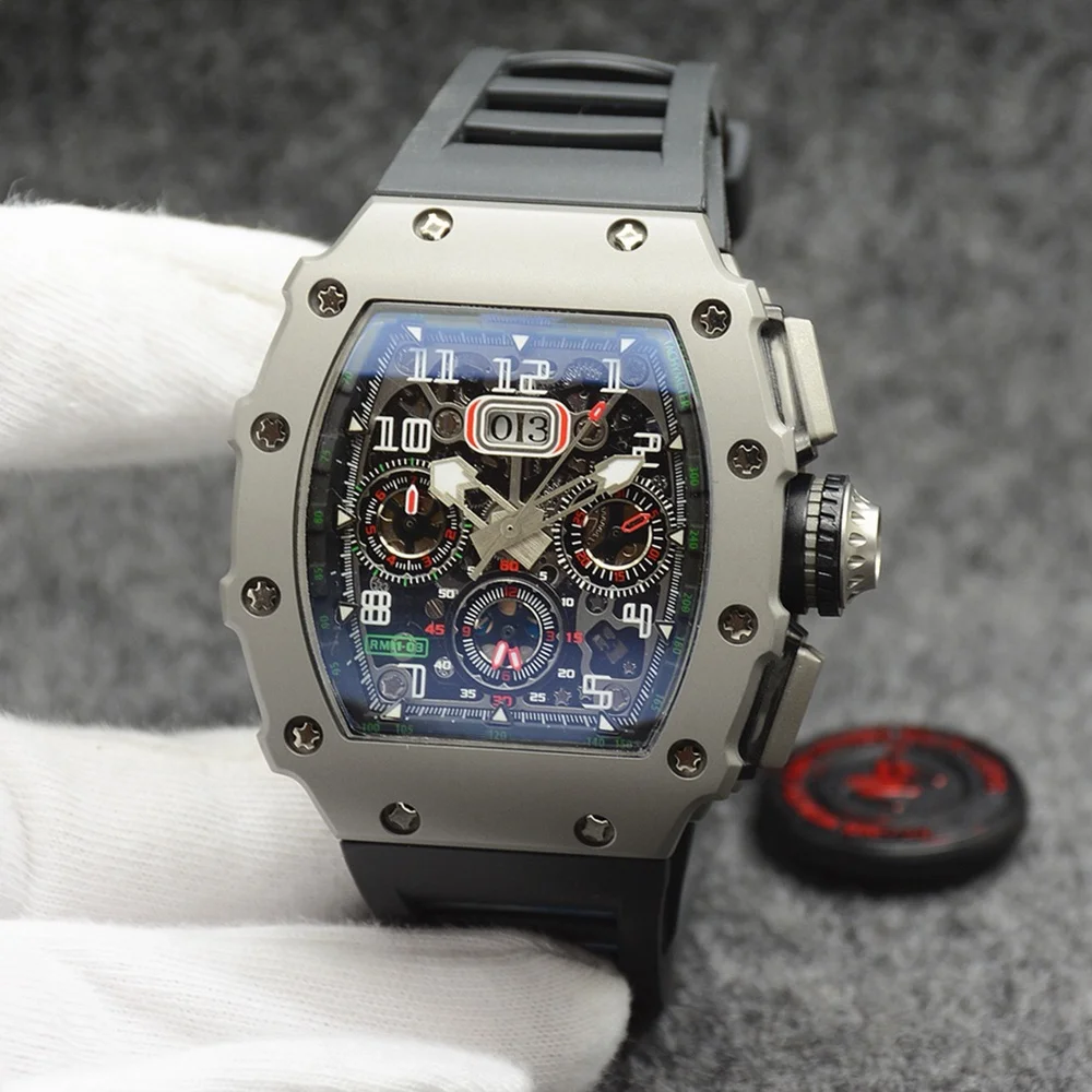 New Men's Automatic Mechanical Watch Skeleton Rose Gold Stainless Steel Red Yellow Gray Rubber Straps Sapphire Crystal
New Men's Automatic Mechanical Watch Skeleton Rose Gold Stainless Steel Red Yellow Gray Rubber Straps Sapphire Crystal
