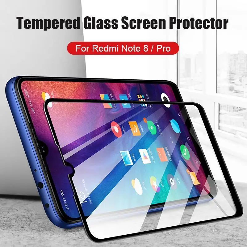 2 шт закаленное стекло для Xiaomi Redmi Note 8 Pro Взрывозащищенная защитная пленка экрана