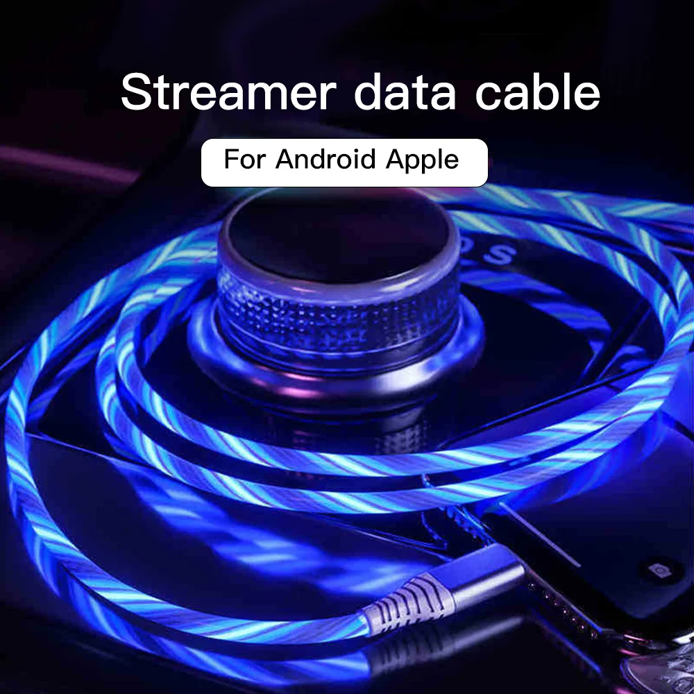 3in1 Flow Luminous Lighting Usb Cable For IPhone Charging Cable Data Cord Fast Charging Line with Micro USB Type-C Huawei Xiaomi
3in1 Flow Luminous Lighting Usb Cable For IPhone Charging Cable Data Cord Fast Charging Line with Micro USB Type-C Huawei Xiaomi