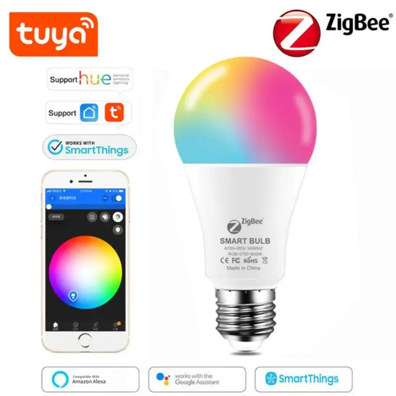 Tuya Zigbee Smart Light Bulb E27 LED RGB Lamp Work With Alexa/Google Home100-240V RGB+CW+WW Dimmable Lamp Bulb Alice
Tuya Zigbee Smart Light Bulb E27 LED RGB Lamp Work With Alexa/Google Home100-240V RGB+CW+WW Dimmable Lamp Bulb Alice