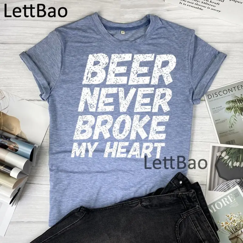 Beer Never Broke My Heart Women T Shirt Letter Graphic Print Top Tshirt Streetwear Punk T-Shirt Summer T-shirts Tops Clothes
Beer Never Broke My Heart Women T Shirt Letter Graphic Print Top Tshirt Streetwear Punk T-Shirt Summer T-shirts Tops Clothes