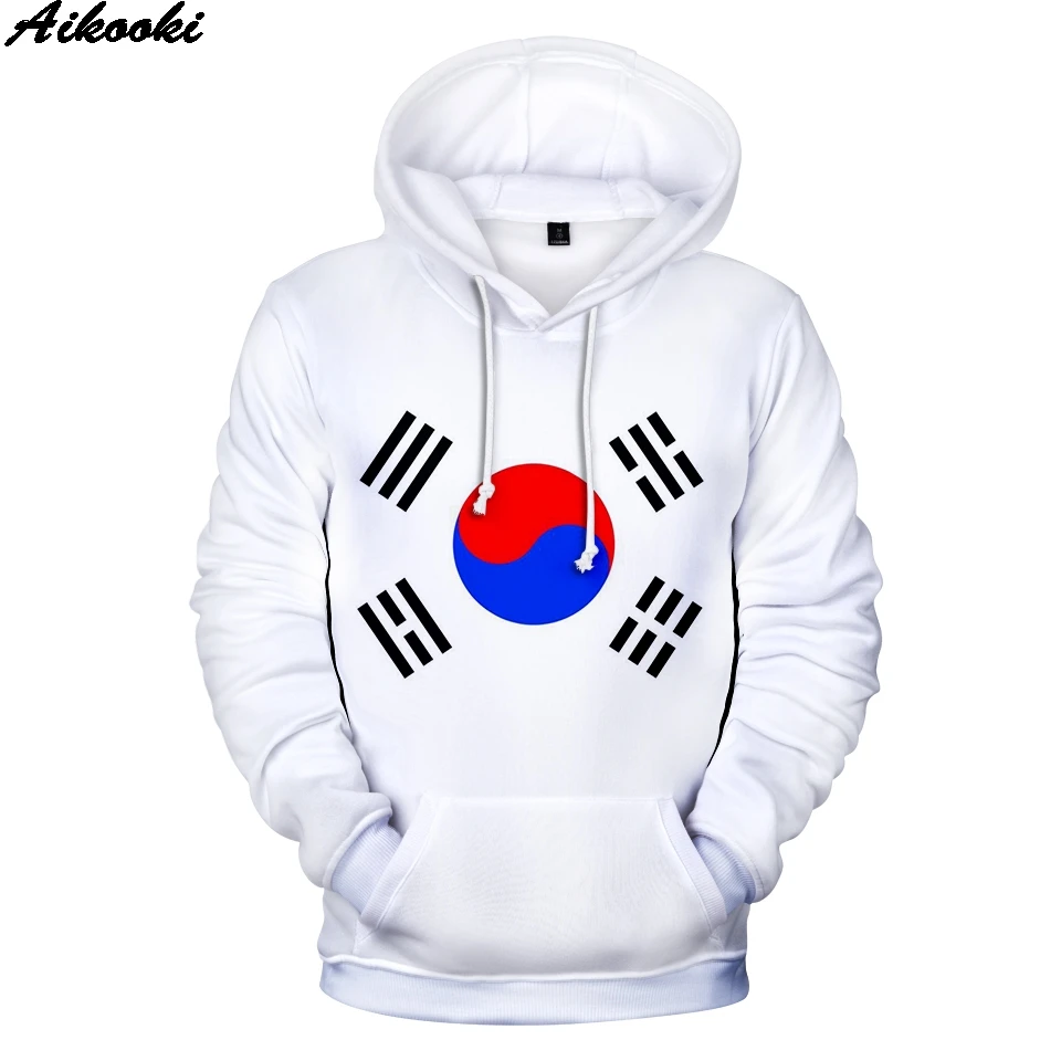 

National flag Republic of Korea Hoodies Men Women winter warm New Fashion print Korea National flag 3D Hoody Men's Sweatshirts