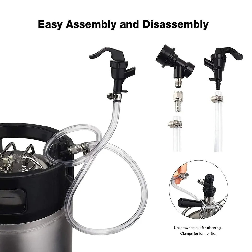 2 * Picnic Faucet 2 * Lock The Ball Joint Deluxe Party Tap For Cornelius Keg Ball Lock Picnic Kegerator Home Brew 3/16\\\\\\\"
2 * Picnic Faucet 2 * Lock The Ball Joint Deluxe Party Tap For Cornelius Keg Ball Lock Picnic Kegerator Home Brew 3/16\\\\\\\"