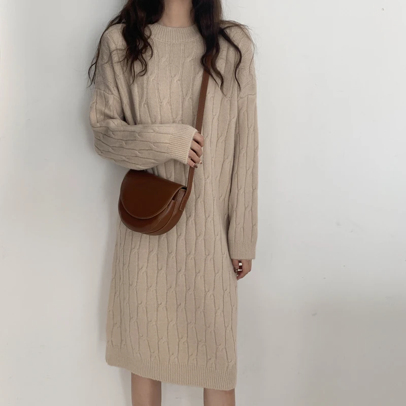 PLAMTEE O-Neck Solid Women Mid-Calf Knitted Dress Screw Thread Long Dresses Chic 2021 Hot Autumn Winter Korean Fashion Sexy
PLAMTEE O-Neck Solid Women Mid-Calf Knitted Dress Screw Thread Long Dresses Chic 2021 Hot Autumn Winter Korean Fashion Sexy