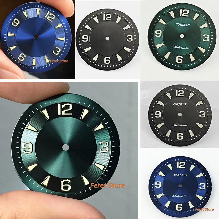 

Corgeut new 33.5mm sterile luminous dial fit ETA 2836 2824 ,Mingzhu DG 2813 3804,Miyota 8205 8215 821A 82 series movement