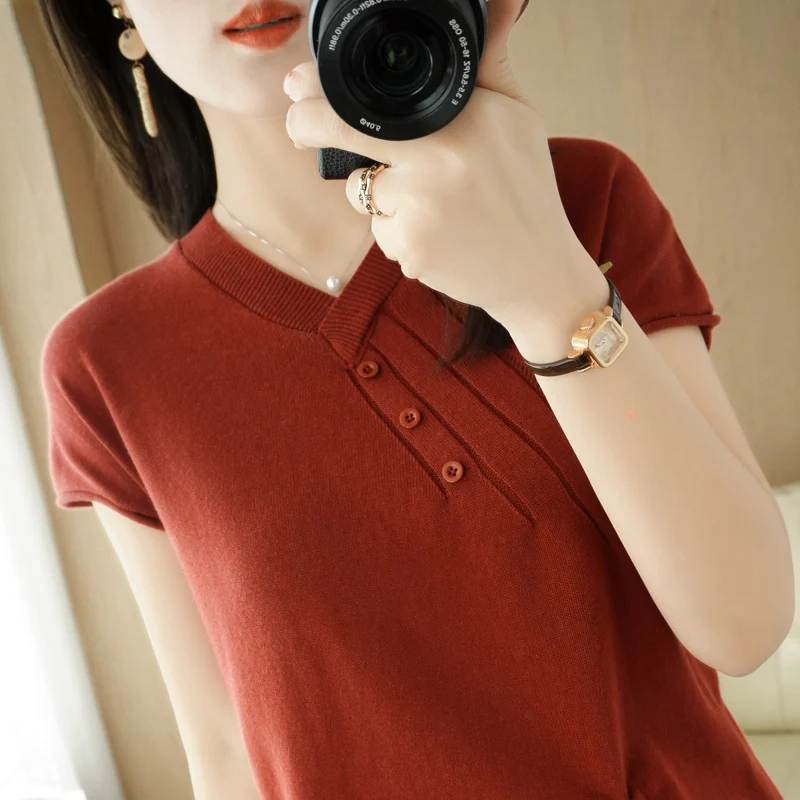 adohon 2021 woman 100% Cotton Spring sweaters knitted Pullovers High Quality Female V-neck Solid Loose-fitting Casual
adohon 2021 woman 100% Cotton Spring sweaters knitted Pullovers High Quality Female V-neck Solid Loose-fitting Casual