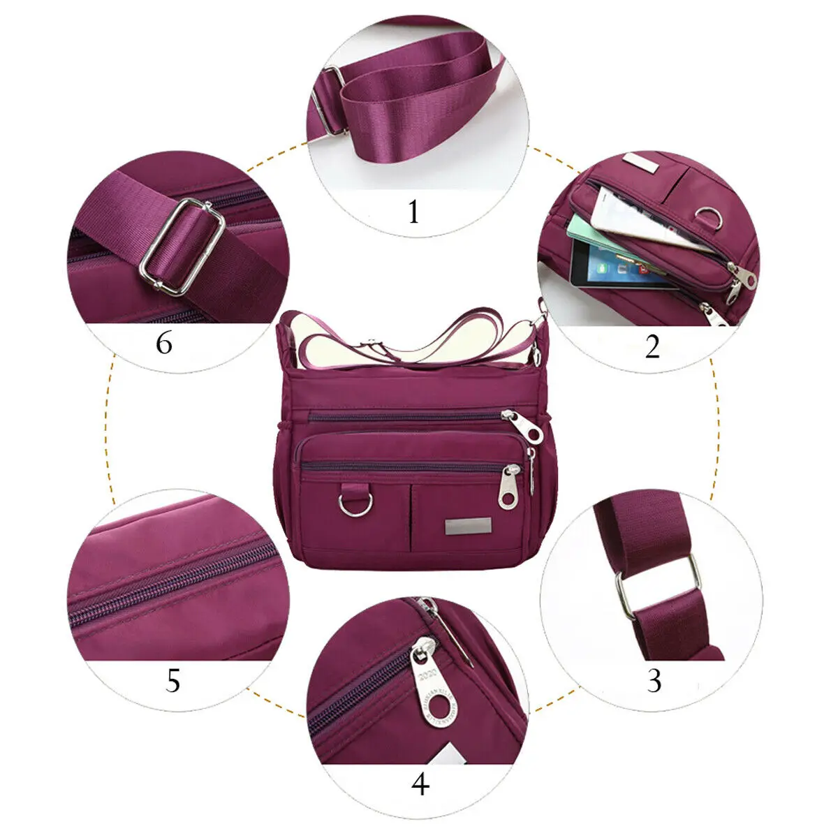 Women's Handbag Casual Bag Solid Plain Multi Function Zipper Adjustable Strap Waterproof Messenger Bag Crossbody Bag
Women's Handbag Casual Bag Solid Plain Multi Function Zipper Adjustable Strap Waterproof Messenger Bag Crossbody Bag