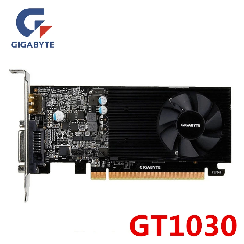 Видеокарты Gigabyte GT 1030 2 ГБ для nVIDIA Geforce GT1030 Гб низкопрофильные видеокарты мини