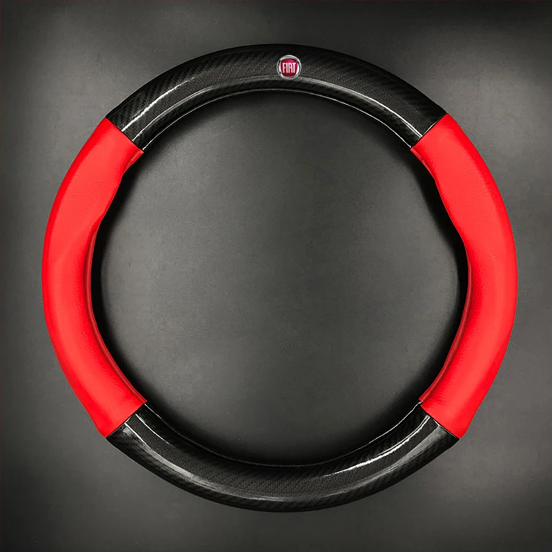 ManH FenT Carbon Fiber Leather Car Steering Wheel Cover For Fiat 500 500X Ducato Grande Punto Tipo Panda Freemont Bravo Stilo
ManH FenT Carbon Fiber Leather Car Steering Wheel Cover For Fiat 500 500X Ducato Grande Punto Tipo Panda Freemont Bravo Stilo