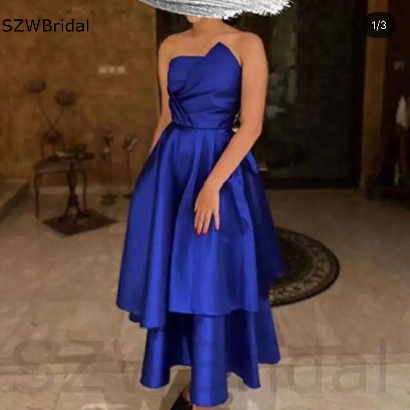 Новое поступление, атласное Королевское Синее Короткое вечернее платье 2023, дешевое вечернее платье, Caftan marocain Robe femme 
Новое поступление, атласное Королевское Синее Короткое вечернее платье 2023, дешевое вечернее платье, Caftan marocain Robe femme