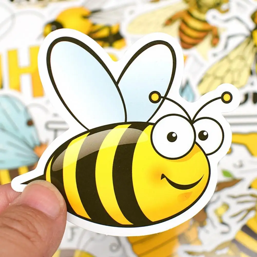50Pcs Car Stickers Waterproof Non-repetitive Bee Pattern PVC Stationery Yellow Little Bee Decal for Decorating
50Pcs Car Stickers Waterproof Non-repetitive Bee Pattern PVC Stationery Yellow Little Bee Decal for Decorating