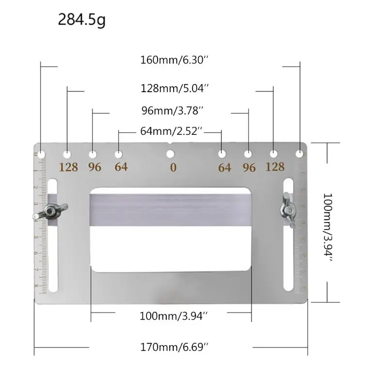 1Set Handle Hole Locator Door Knob and Pull Installation Jig and Shelf Pin Jig Boring Hole Drill Guide Stainless Steel 
1Set Handle Hole Locator Door Knob and Pull Installation Jig and Shelf Pin Jig Boring Hole Drill Guide Stainless Steel