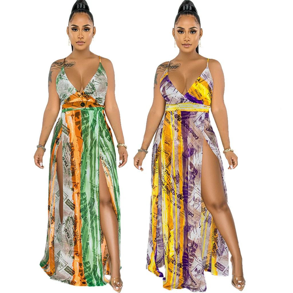 Zoctuo Sexy Dresses Women's Party Club Summer Print Slim V-neck Dresses Casual High Split Fashion Sleeveless Maxi Dress Holiday
Zoctuo Sexy Dresses Women's Party Club Summer Print Slim V-neck Dresses Casual High Split Fashion Sleeveless Maxi Dress Holiday