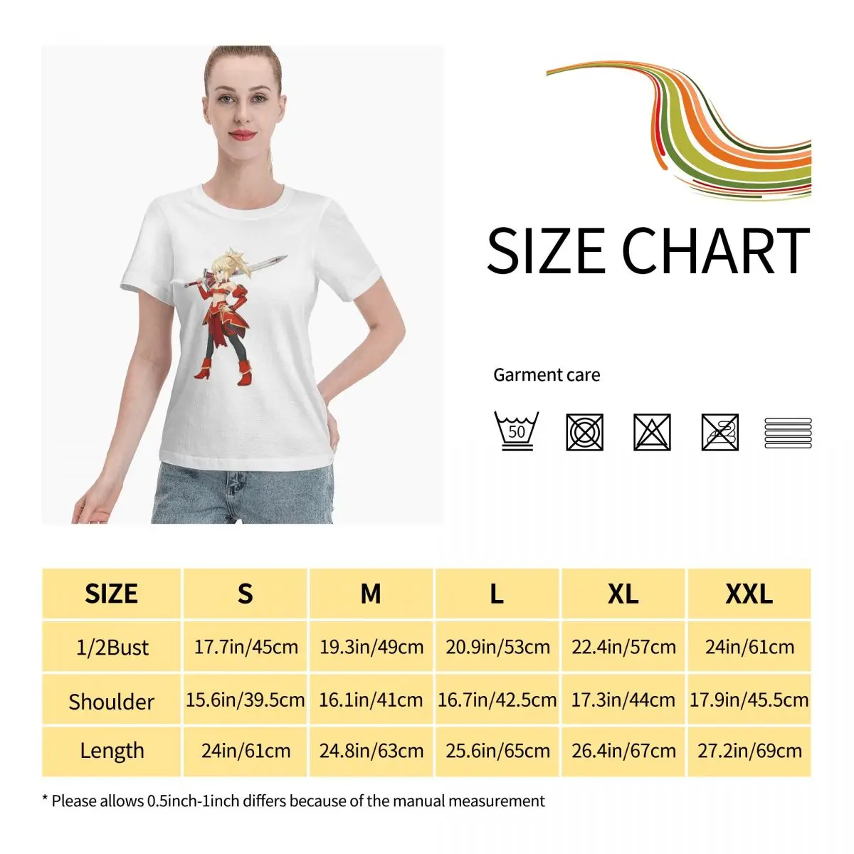 Anime Fans Saber 6 woman T-shirt Micro play Short sleeveRound neck T-shirt
Anime Fans Saber 6 woman T-shirt Micro play Short sleeveRound neck T-shirt