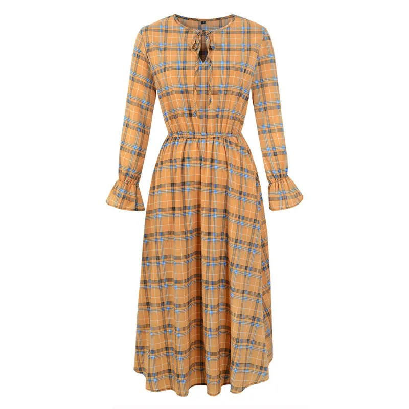 Spring Summer Dress New Style Europe America Chiffon Plaid Fashion Plus Size Print Long-sleeved Slim Sexy Bow Dress JD1040
Spring Summer Dress New Style Europe America Chiffon Plaid Fashion Plus Size Print Long-sleeved Slim Sexy Bow Dress JD1040