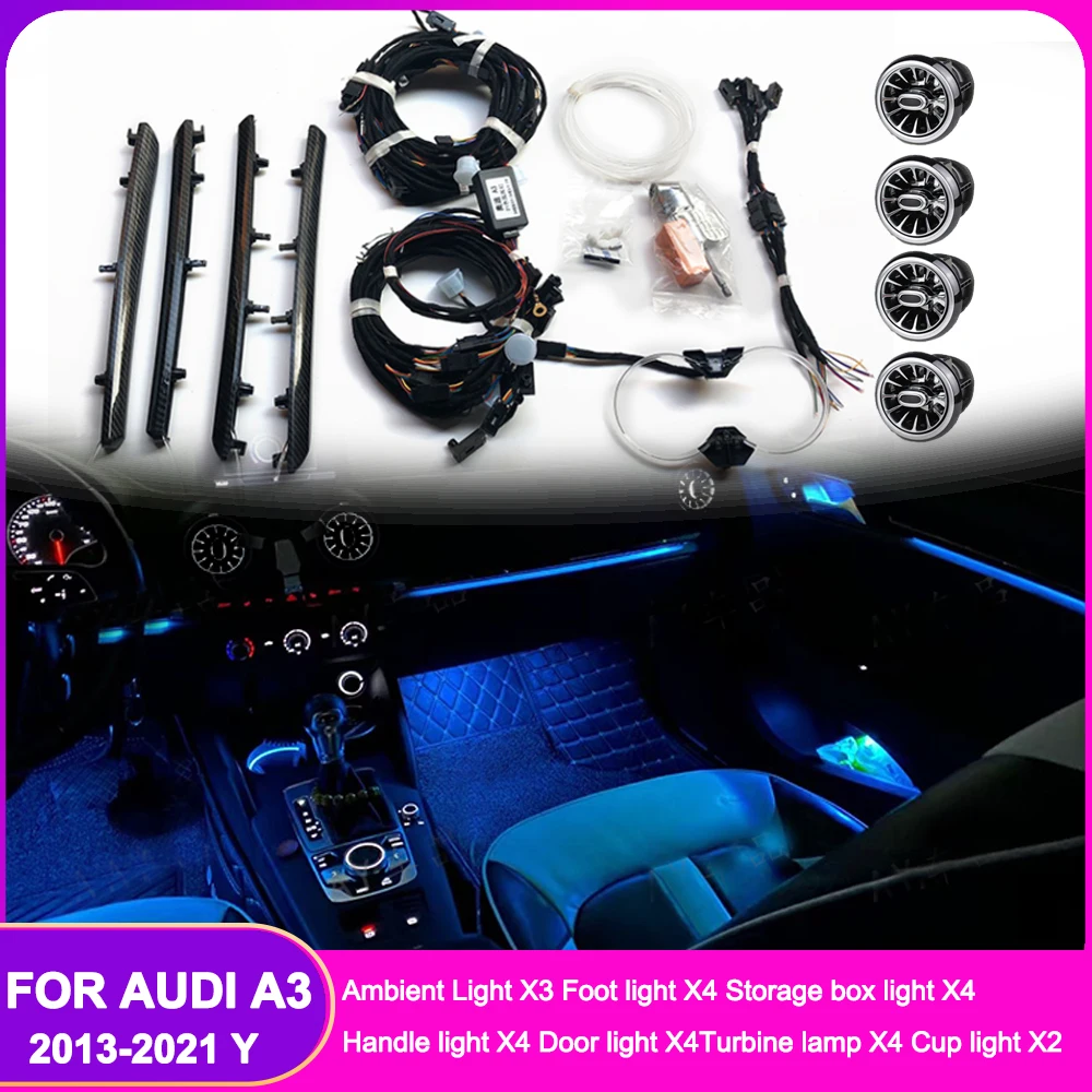 Атмосферный светильник для Audi A3 2013-21, 21/32 цвета, A3 8p 8v S3 Rs3, светящиеся турбинные автомобильные лампы с воздушным выходом, автомобильные аксес...
Атмосферный светильник для Audi A3 2013-21, 21/32 цвета, A3 8p 8v S3 Rs3, светящиеся турбинные автомобильные лампы с воздушным выходом, автомобильные аксес...
