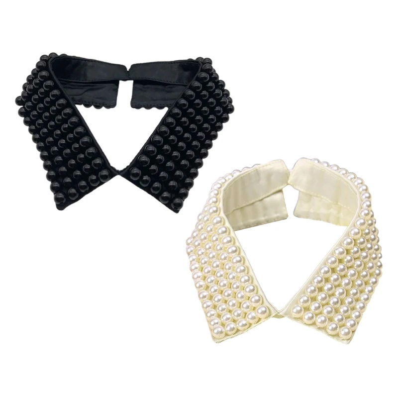 Women Handmade Beading Faux Pearls Layers Bib Lapel Fake Collar Necklace Choker 85WB
Women Handmade Beading Faux Pearls Layers Bib Lapel Fake Collar Necklace Choker 85WB