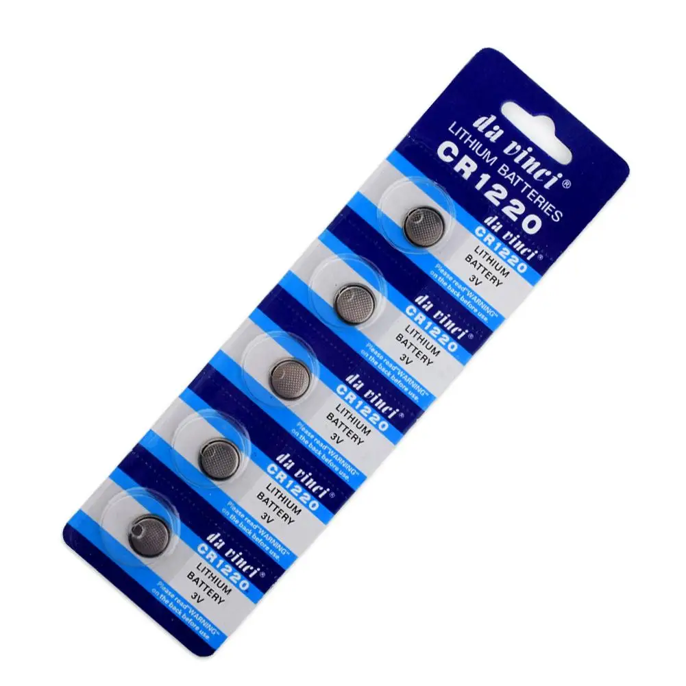 YCDC 10Pc 3V Button Batteries CR1220 DL1220 BR1220 LM1220 Cell Coin Lithium BatteryCR 1220 For Watch Electronic Toy Remote 
YCDC 10Pc 3V Button Batteries CR1220 DL1220 BR1220 LM1220 Cell Coin Lithium BatteryCR 1220 For Watch Electronic Toy Remote