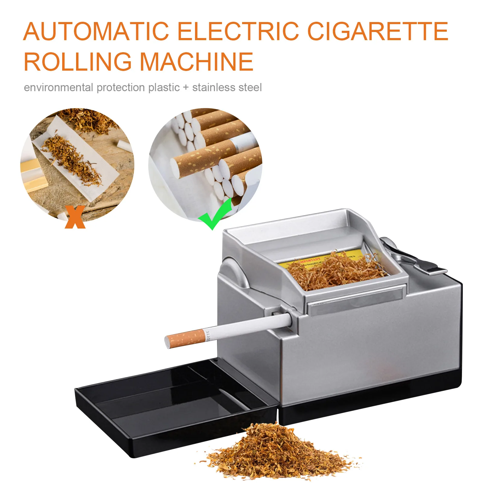 Cigarette Roller Maker, Automatic Electric Cigarette Making Rolling Machine
Cigarette Roller Maker, Automatic Electric Cigarette Making Rolling Machine