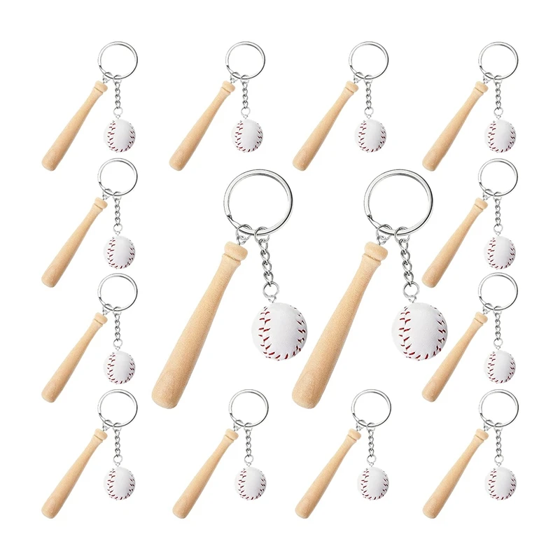 16 Pcs Mini Baseball Keychain with Wooden Bat for Sports Theme Party Team Souvenir Athletes Rewards Party Favors
16 Pcs Mini Baseball Keychain with Wooden Bat for Sports Theme Party Team Souvenir Athletes Rewards Party Favors