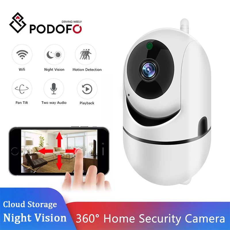 Podofo Video Surveillance Camera With Wifi CCTV Mini Security Rear View Wireless IP Camera 720P Smart Home 360° HD Night Vision
Podofo Video Surveillance Camera With Wifi CCTV Mini Security Rear View Wireless IP Camera 720P Smart Home 360° HD Night Vision