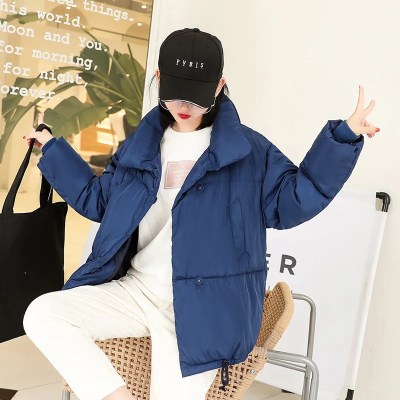 Fashion Short Cotton-padded Jacket Drawstring Button Lapel Hoodless Women's Small Cotton-padded Jacket Hooded Coat Women's Coat
Fashion Short Cotton-padded Jacket Drawstring Button Lapel Hoodless Women's Small Cotton-padded Jacket Hooded Coat Women's Coat