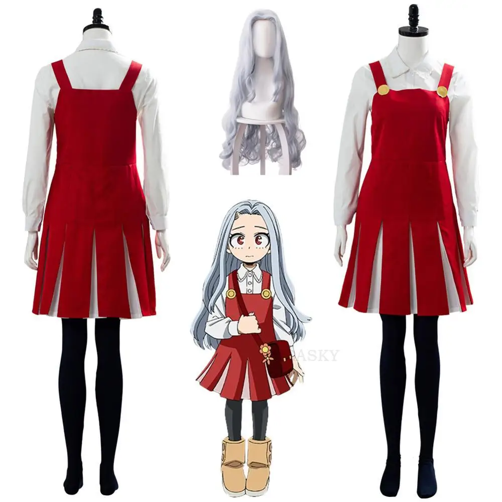 Anime Boku no My Hero Academia Season4 Eri Cosplay Costume Uniform Dress Halloween Wig socks |