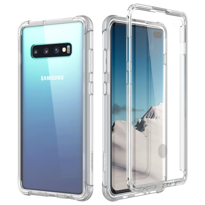 Роскошный Жесткий чехол для Samsung S10 Plus защитный экрана ПК ТПУ силикон 360 Защита