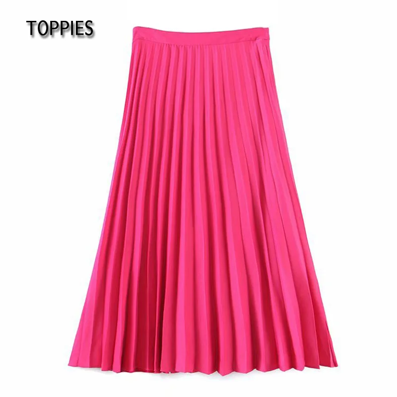 Toppies 2021 Women's High Waist Pleated Skirts Side Zipper A-line Midi Skirt Office Ladies Clothes
Toppies 2021 Women's High Waist Pleated Skirts Side Zipper A-line Midi Skirt Office Ladies Clothes
