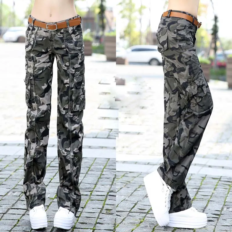 Spring Autumn Women's Camouflage Full Jogger Cargo Pants Female Casual Pants Camouflage Trousers
Spring Autumn Women's Camouflage Full Jogger Cargo Pants Female Casual Pants Camouflage Trousers