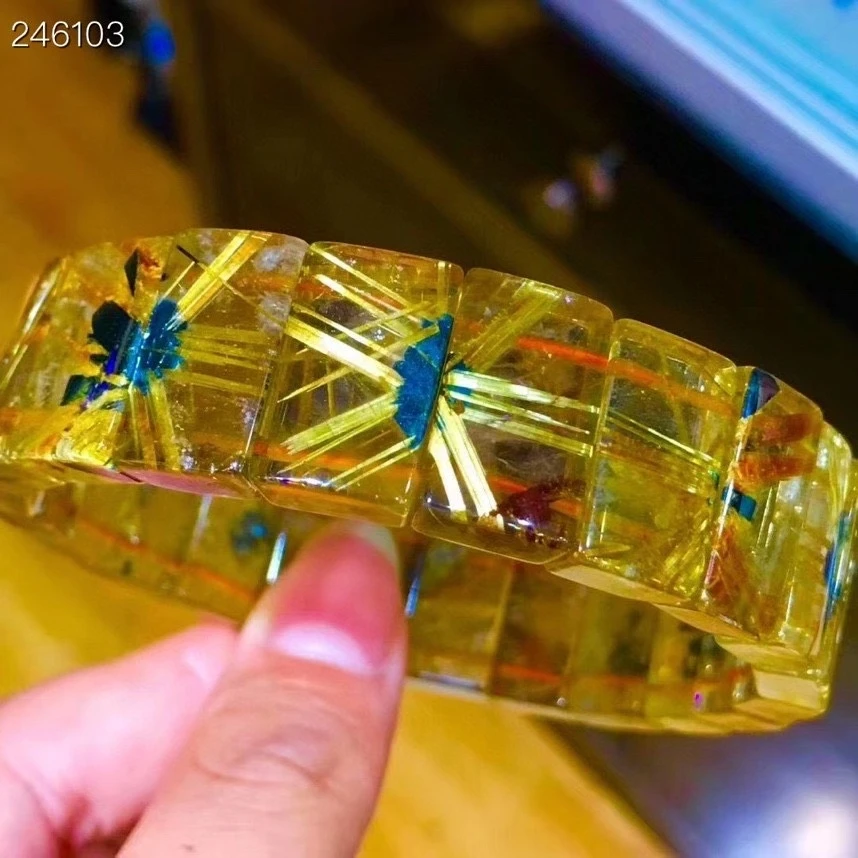 Genuine Natural Gold Rutilated Titanium Flower Bangle Bracelet 17x9.6x5.8mm Crystal Woman Men Clear Rectangle Beads AAAAAA
Genuine Natural Gold Rutilated Titanium Flower Bangle Bracelet 17x9.6x5.8mm Crystal Woman Men Clear Rectangle Beads AAAAAA