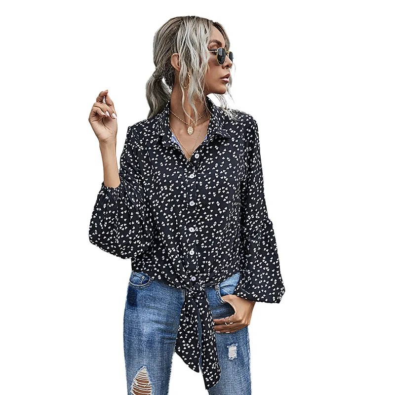 European and American Fall Love Printed Puff Sleeve Lace-Up Single-Breasted Women's Long Sleeve Shirt
European and American Fall Love Printed Puff Sleeve Lace-Up Single-Breasted Women's Long Sleeve Shirt
