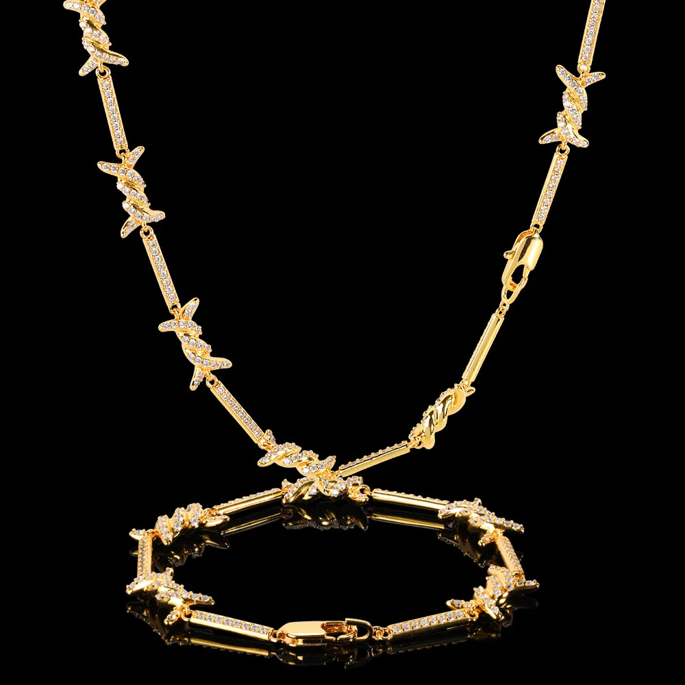 Hip Hop Thorn Chain Men and Women Hip Hop Zircon Necklace Bracelet Hiphop Hip Hop Accessories
Hip Hop Thorn Chain Men and Women Hip Hop Zircon Necklace Bracelet Hiphop Hip Hop Accessories