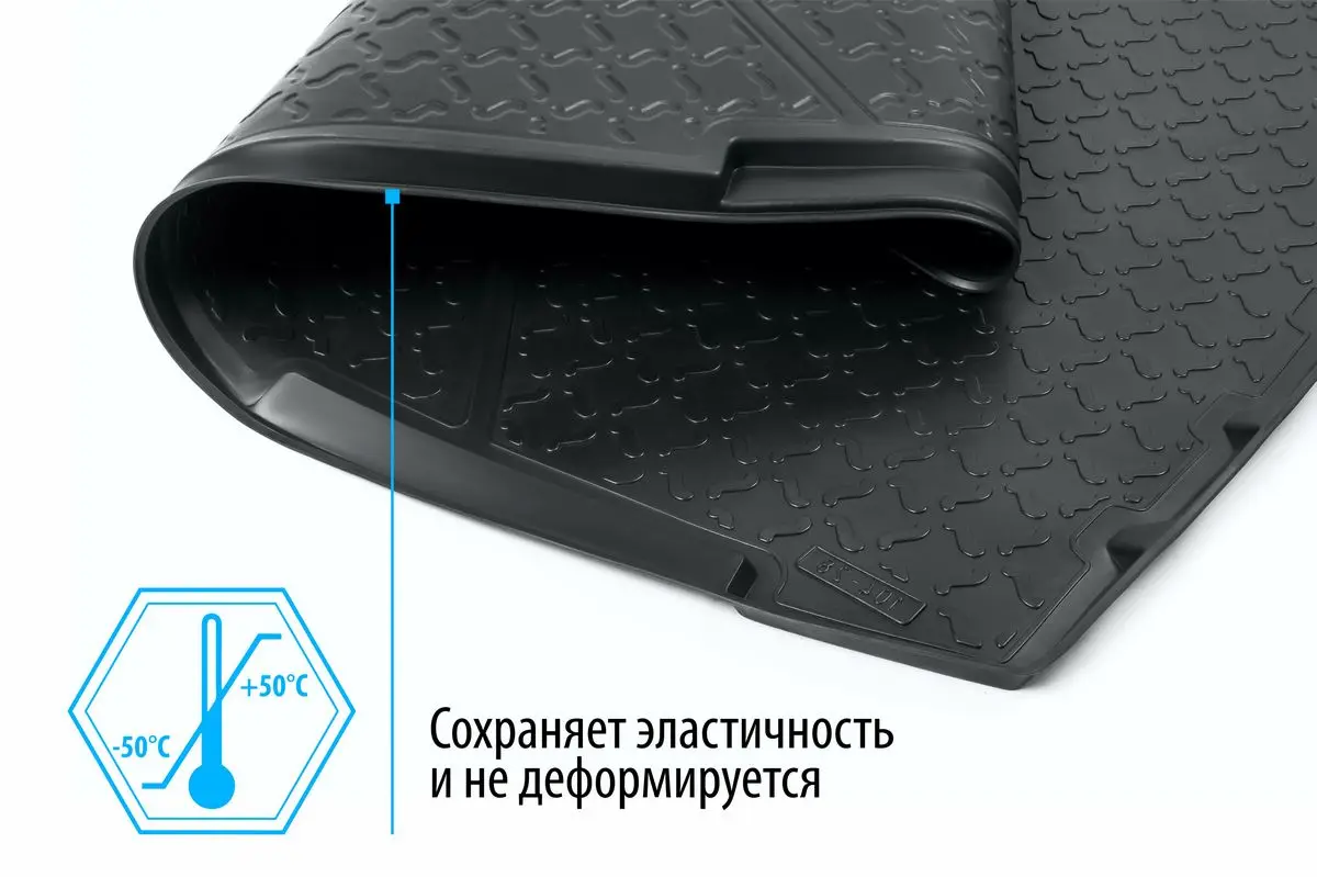 Коврик в багажник автомобиля Rival для Subaru Forester V (без сабвуфера) 2018-2021 полиуретан