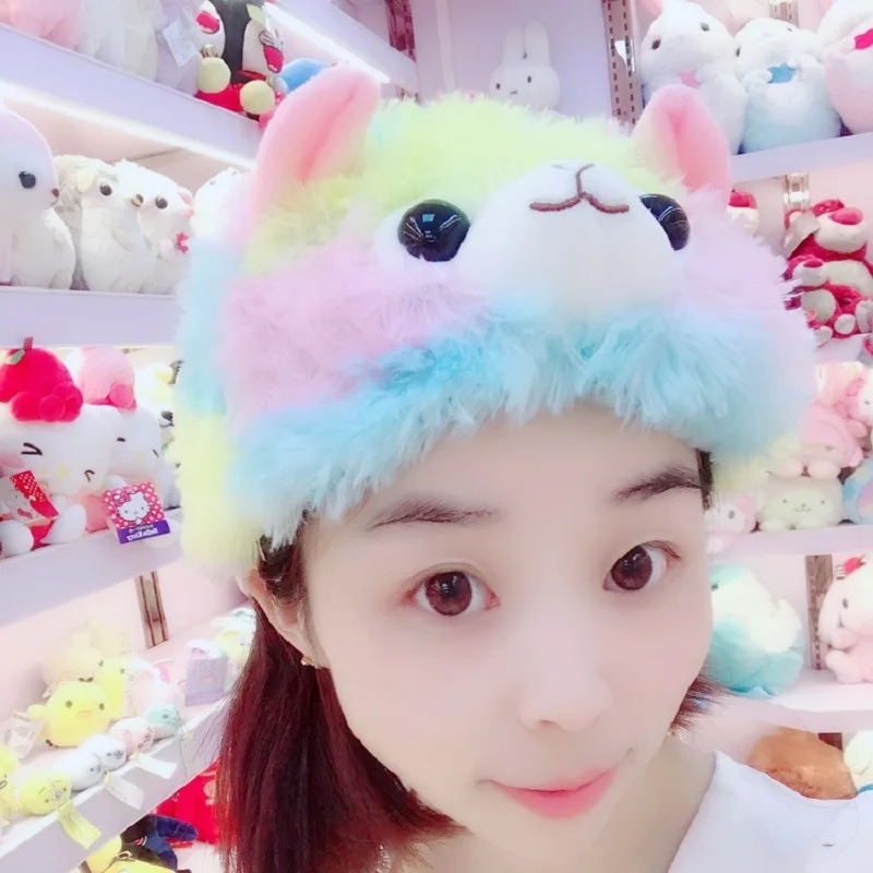 Kawaii Alpaca Plush Cap Lama Arpakasso Alpacasso Cosplay Stuffed Doll Animal Toy Kid Gift | Игрушки и хобби