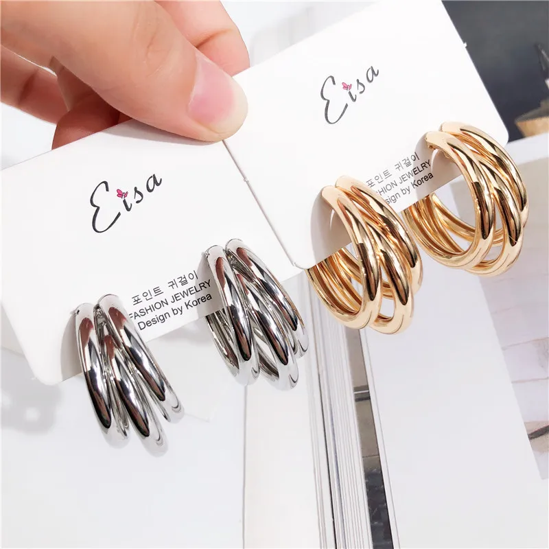 pop fashion three-layer metal Circle Earrings cool Department of European and American personality Street Fashion Earrings
pop fashion three-layer metal Circle Earrings cool Department of European and American personality Street Fashion Earrings
